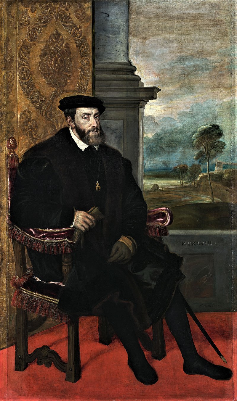 O Imperador Carlos V, avô de El-Rei D. Sebastião de Portugal